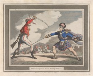 Konsekwencje niezmiany pozycji nogi autorstwa Thomas Rowlandson