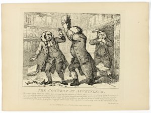 Konkurs w Auckinleck, z podróży Boswella po Hebrydach autorstwa Thomas Rowlandson