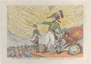 Korsykański Munchausen - Nucąc chłopców z Paryża, 4 grudnia 1813 r., 4 grudnia 1813 r. autorstwa Thomas Rowlandson