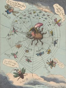 Korsykański Pająk w swojej sieci!, 12 lipca 1808 r., 12 lipca 1808 r. autorstwa Thomas Rowlandson