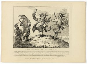 Taniec Dun-Can, z podróży Boswella po Hebrydach autorstwa Thomas Rowlandson