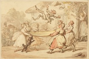Kara wymierzona przez doktora ku uciesze całej wioski autorstwa Thomas Rowlandson