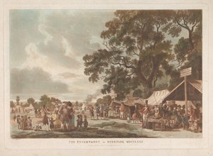 Obóz w Hyde Parku autorstwa Thomas Rowlandson