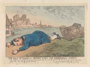 Upadek Dagona, czyli niezwykłe wiadomości z Leadenhall Street autorstwa Thomas Rowlandson