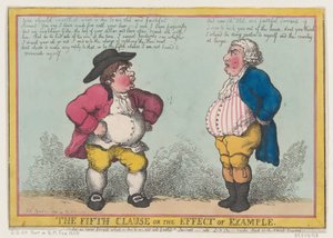 Klauzula piąta, czyli skutek przykładu, 23 kwietnia 1805, 23 kwietnia 1805. autorstwa Thomas Rowlandson