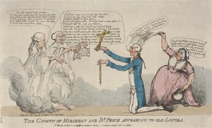 Duchy Mirabeau i doktora Price’a objawiające się przed starym Loyolą autorstwa Thomas Rowlandson
