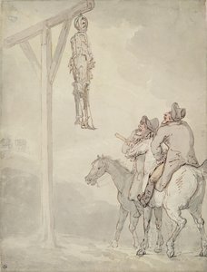 The Gibbet (pióro i atrament, akwarela i ołówek na papierze) autorstwa Thomas Rowlandson