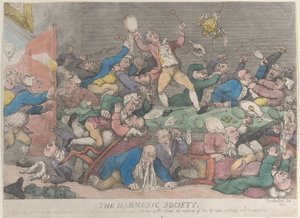 Towarzystwo Harmoniczne, [1810], wznowione 1811., [1810], wznowione 1811. autorstwa Thomas Rowlandson