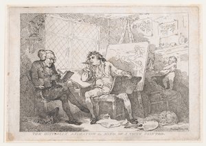 Historyk inspirujący umysł młodego malarza autorstwa Thomas Rowlandson