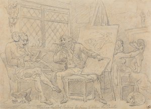 Historyk inspirujący umysł młodego malarza autorstwa Thomas Rowlandson