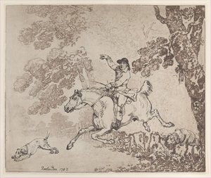 Łowca, 1785., 1785. autorstwa Thomas Rowlandson