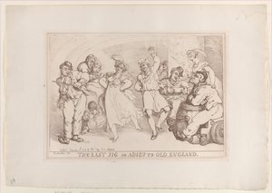 The Last Jig or Adieu to Old England, 20 stycznia 1818., 20 stycznia 1818. autorstwa Thomas Rowlandson