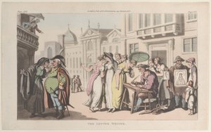 Pisarz listów z Neapolu i Campagna Felice: w serii listów Ad..., 1 czerwca 1815. autorstwa Thomas Rowlandson