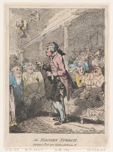 Przemówienie panieńskie, 5 października 1785, 5 października 1785. autorstwa Thomas Rowlandson