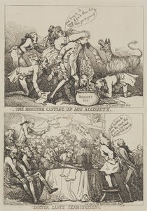 Minister podsumowujący swoje rozliczenia autorstwa Thomas Rowlandson