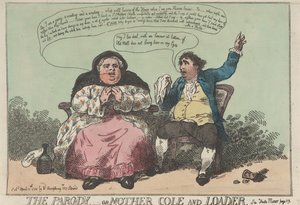 Parodia – czyli „Matka Cole i przywódca” autorstwa Thomas Rowlandson
