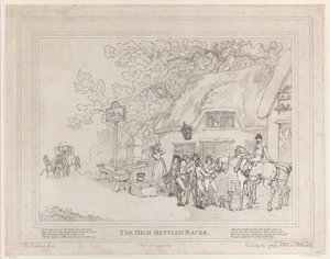 Koń pocztowy z "Życia konia wyścigowego" lub "Szlachetny wyścigowiec", 20 lipca..., 20 lipca 1789 autorstwa Thomas Rowlandson