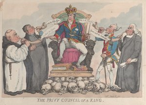 Tajna Rada Króla, 28 marca 1815 r., 28 marca 1815 r. autorstwa Thomas Rowlandson