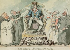 Tajna Rada Króla, wyd. 1815 (grawerowanie ręcznie kolorowane) autorstwa Thomas Rowlandson