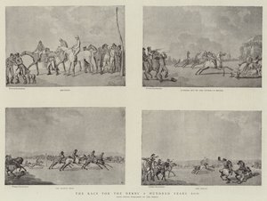 Wyścig o Derby sto lat temu autorstwa Thomas Rowlandson