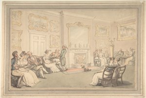 Recepcja autorstwa Thomas Rowlandson