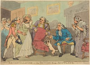 „Pojednanie” lub „Powrót ze Szkocji” autorstwa Thomas Rowlandson