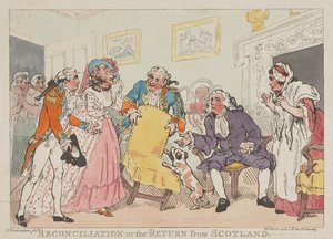 Pojednanie, czyli powrót ze Szkocji autorstwa Thomas Rowlandson