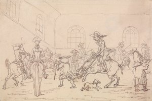Escola de Equitação autorstwa Thomas Rowlandson