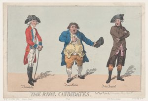 Rywalni kandydaci, 8 kwietnia 1784, 8 kwietnia 1784. autorstwa Thomas Rowlandson