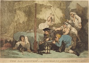 Smutne odkrycie, czyli Niegrzeczny praktykant autorstwa Thomas Rowlandson