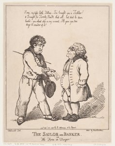 Żeglarz i bankier, czyli firma w niebezpieczeństwie, 28 października 1799, 28 października 1799. autorstwa Thomas Rowlandson