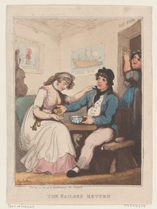Powrót marynarza, 10 października 1799, 10 października 1799. autorstwa Thomas Rowlandson