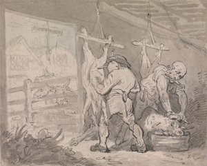 Rzeźnia autorstwa Thomas Rowlandson