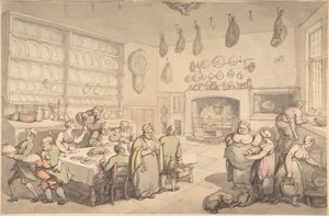 Kuchnia dziedzica autorstwa Thomas Rowlandson
