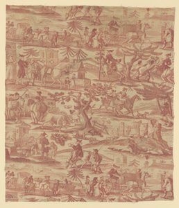 The Travels of Doctor Syntax (tkanina meblowa) autorstwa Thomas Rowlandson