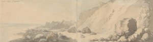 The Undercliff, Steephill, Wyspa Wight autorstwa Thomas Rowlandson