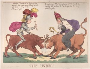 Unia, 1 stycznia 1801 r., 1 stycznia 1801 r. autorstwa Thomas Rowlandson