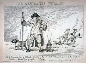 „Strażnik Westminsterski”, 1784 r. autorstwa Thomas Rowlandson