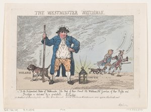 The Westminster Watchman, 12 kwietnia 1784, 12 kwietnia 1784. autorstwa Thomas Rowlandson