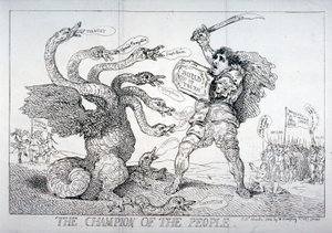 „Mistrz ludu”, 1784. autorstwa Thomas Rowlandson