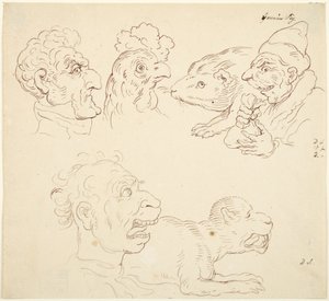 Trzy karykatury autorstwa Thomas Rowlandson
