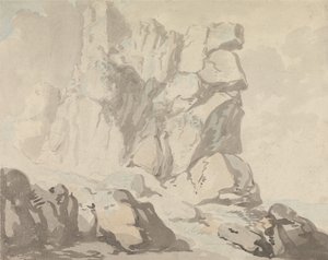 Zamek w Tintagel autorstwa Thomas Rowlandson