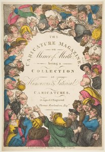 Strona tytułowa, The Caricature Magazine lub Mirror of Mirth, 19 listopada 1808. autorstwa Thomas Rowlandson