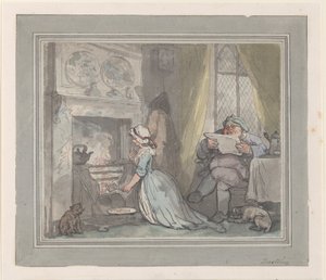 Opiekanie, 1783-90., 1783-90. autorstwa Thomas Rowlandson