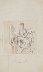 Tombstone, Claudia Italia jako alegoria muzyki autorstwa Thomas Rowlandson