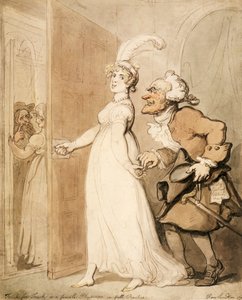 „Dotyk za dotyk, czyli lekarka w pełnej praktyce”, lata 1790 autorstwa Thomas Rowlandson