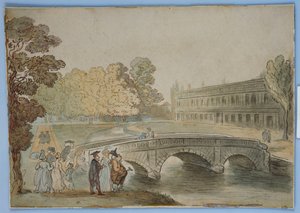 Biblioteka Trinity, Cambridge autorstwa Thomas Rowlandson