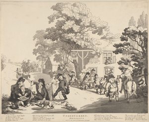 Opowieści przedsiębiorców pogrzebowych autorstwa Thomas Rowlandson