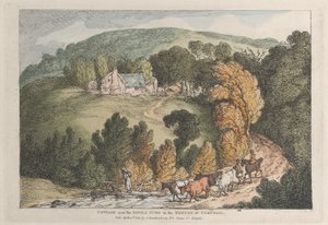 Widok na kościół i wioskę St. Cue w Kornwalii autorstwa Thomas Rowlandson