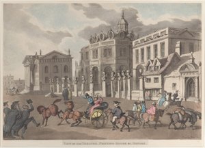 Widok na Teatr, Drukarnię i in. Oksford, 1810., 1810. autorstwa Thomas Rowlandson